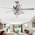 Warehouse Of Tiffany Warehouse of Tiffany CFL-8336REMO 52 in. Tatiana Indoor Remote Controlled Ceiling Fan with Light Kit; Chrome CFL-8336REMO